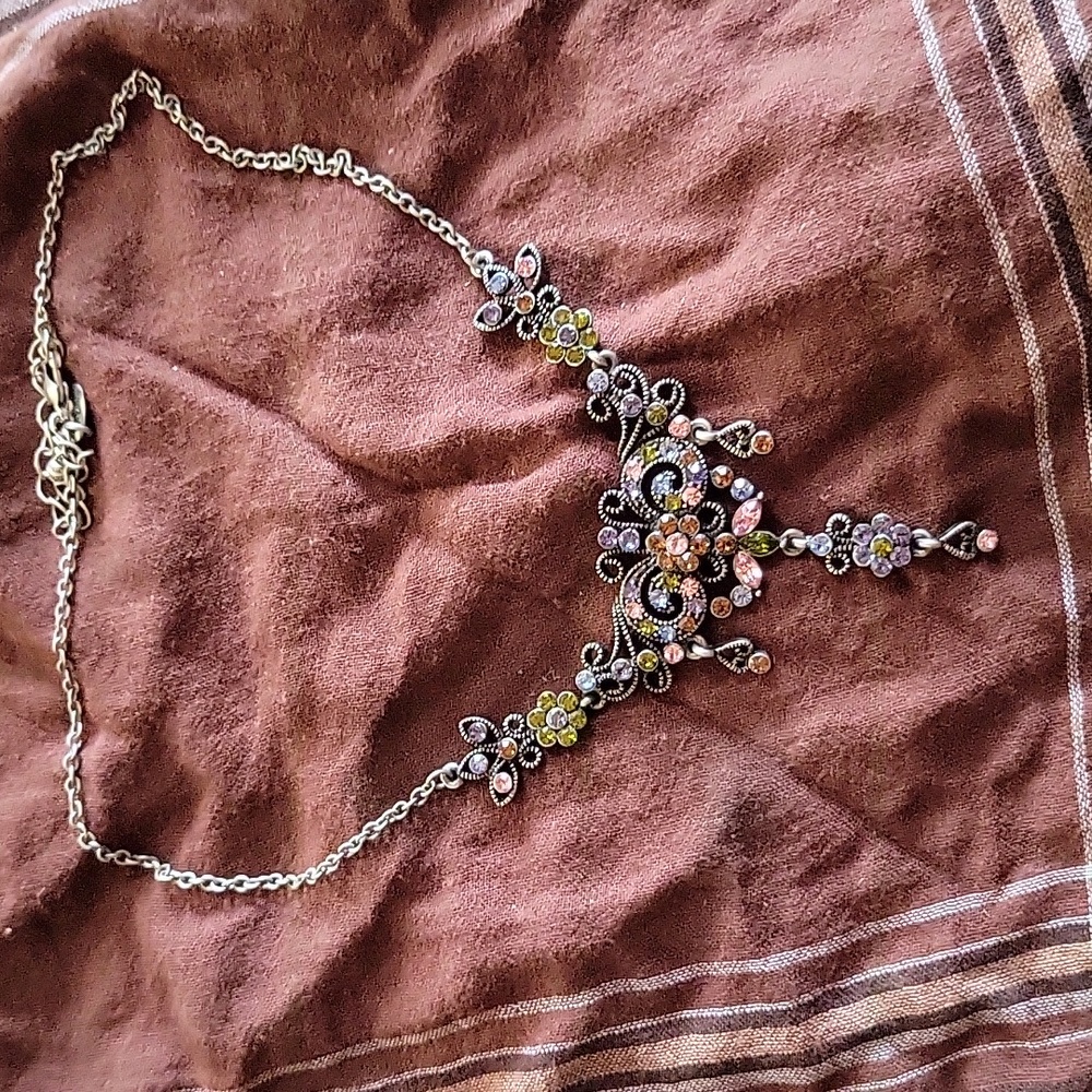 Vintage Lia Sophia bella cut crystal necklace - Picture 4 of 6